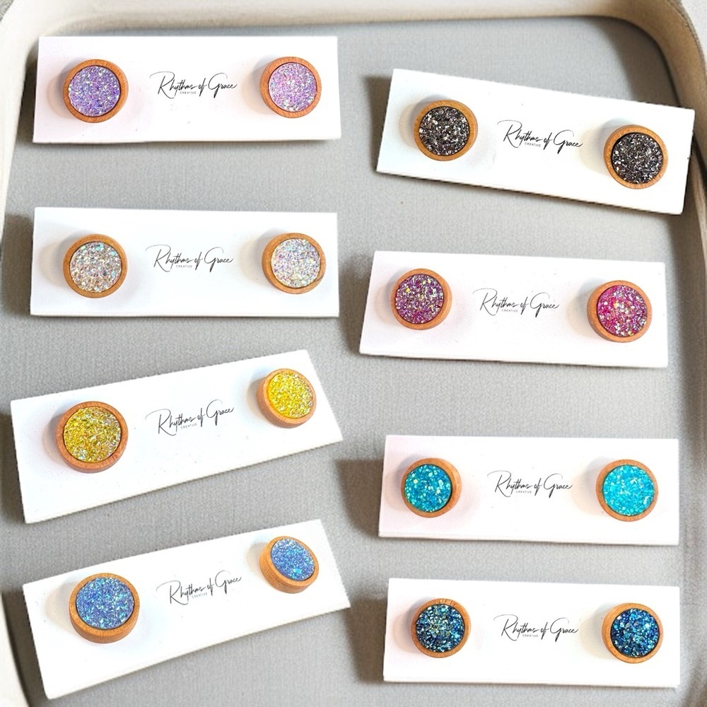 Sparkle & Shine: NWT Faux Druzy Stud Earrings! ✨8 Stunning Colors Available!